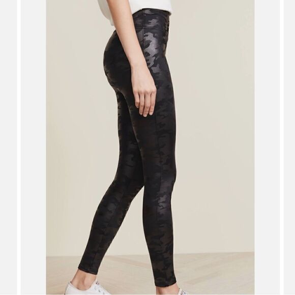 Spanx Faux Leather Camo Leggings - Picture 1 of 6